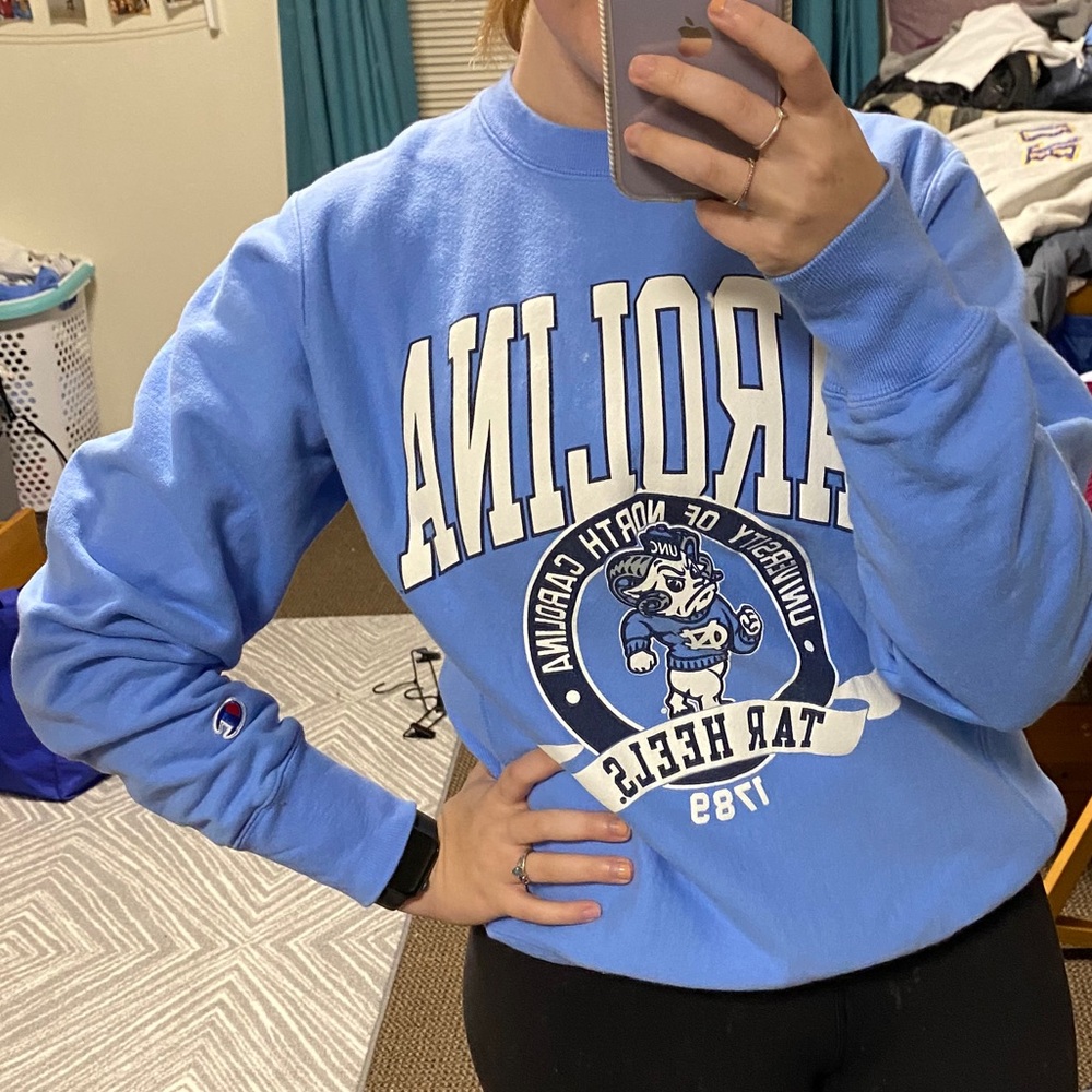champion unc carolina crewneck